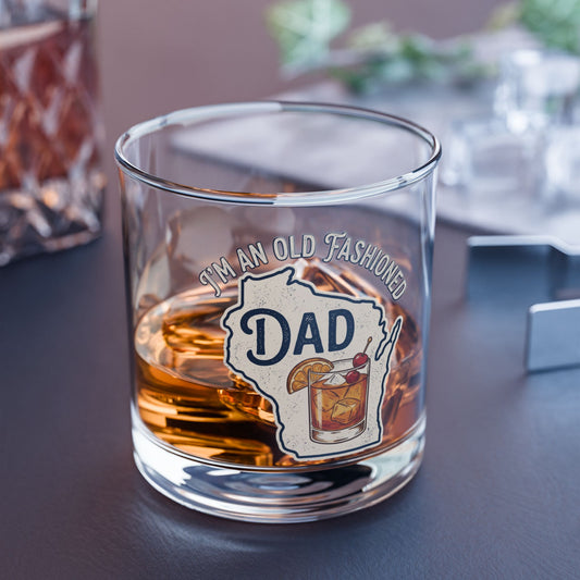 Old Fashioned Dad Rocks Glass