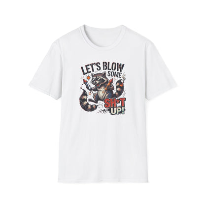 Let’s Blow Some Sh*t Up Raccoon 4th of July Shirt – Funny Patriotic Fireworks Tee*