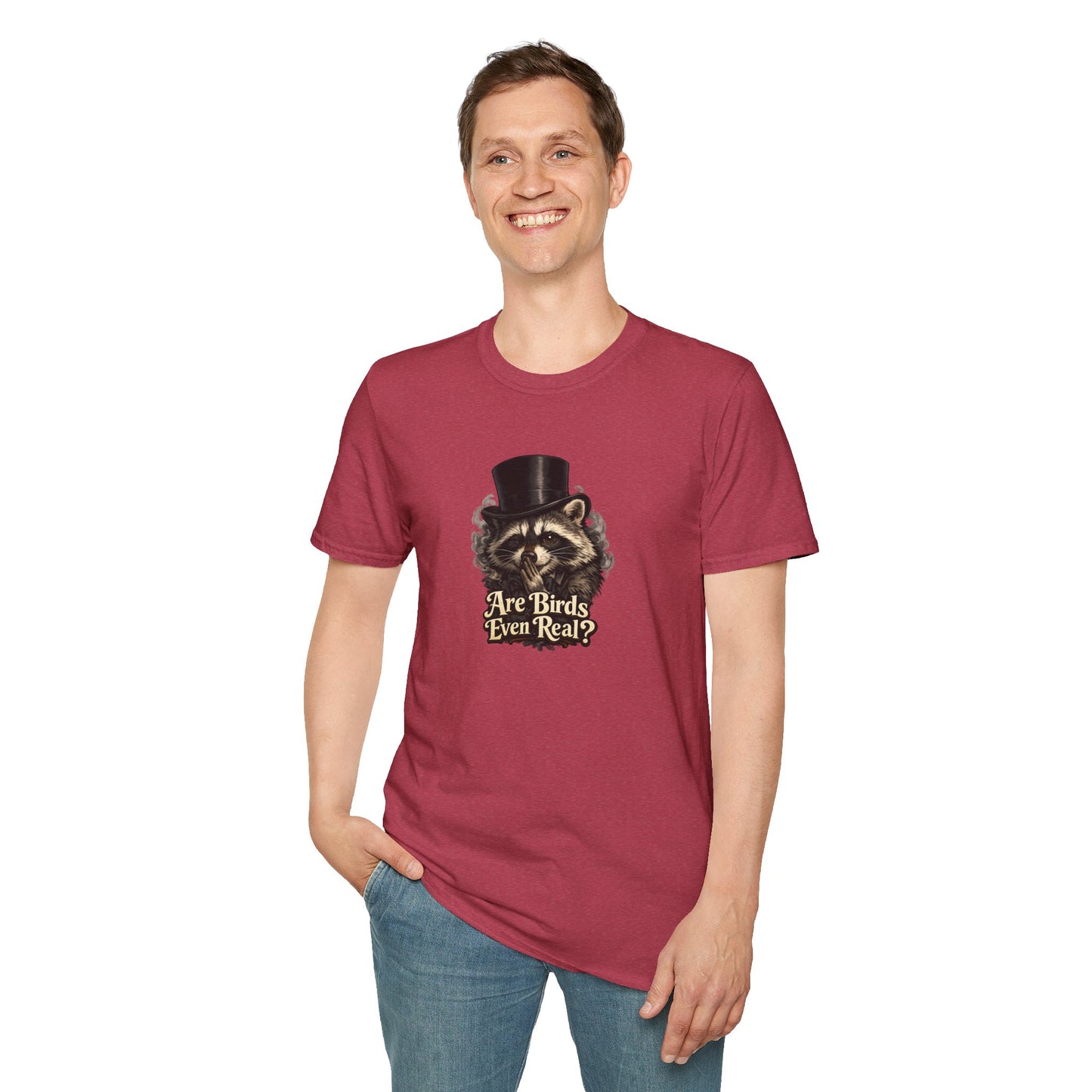 Are Birds Even Real? Raccoon Whisper Conspiracy T-Shirt