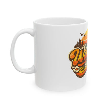 Wisconsin Retro Sunrise Ceramic Mug
