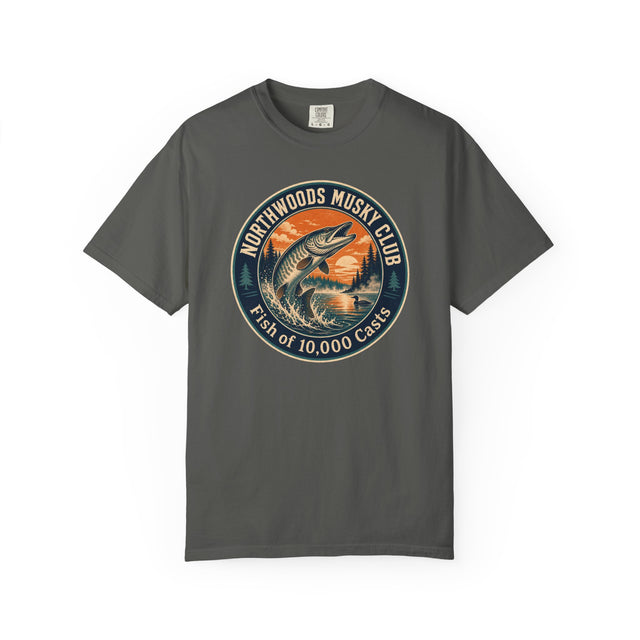 Northwoods Musky Club T-Shirt – Vintage Muskie Fishing Graphic Tee | Fish of 10,000 Casts
