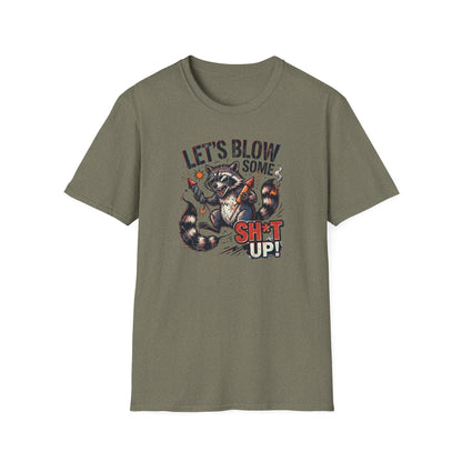Let’s Blow Some Sh*t Up Raccoon 4th of July Shirt – Funny Patriotic Fireworks Tee*