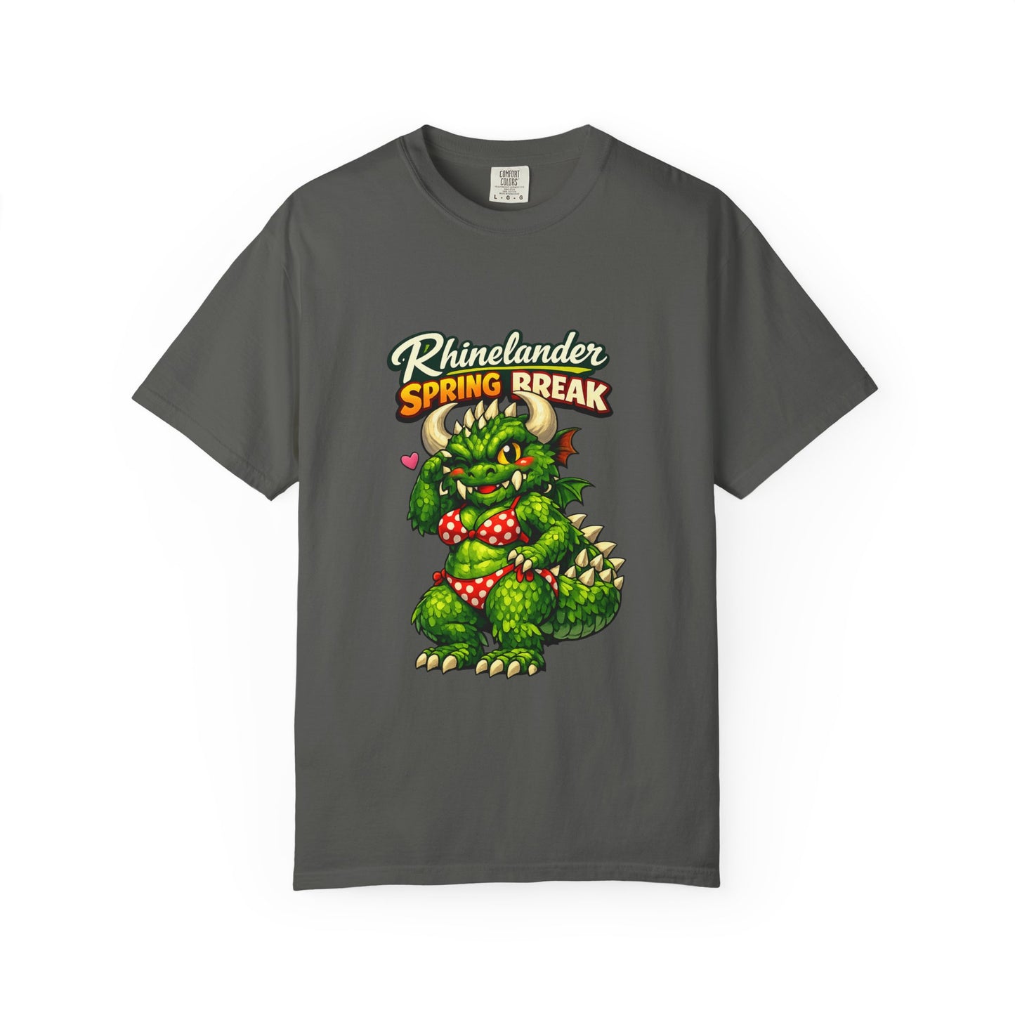 Rhinelander Spring Break Hodag Bikini Shirt – Funny Wisconsin Cryptid Tee