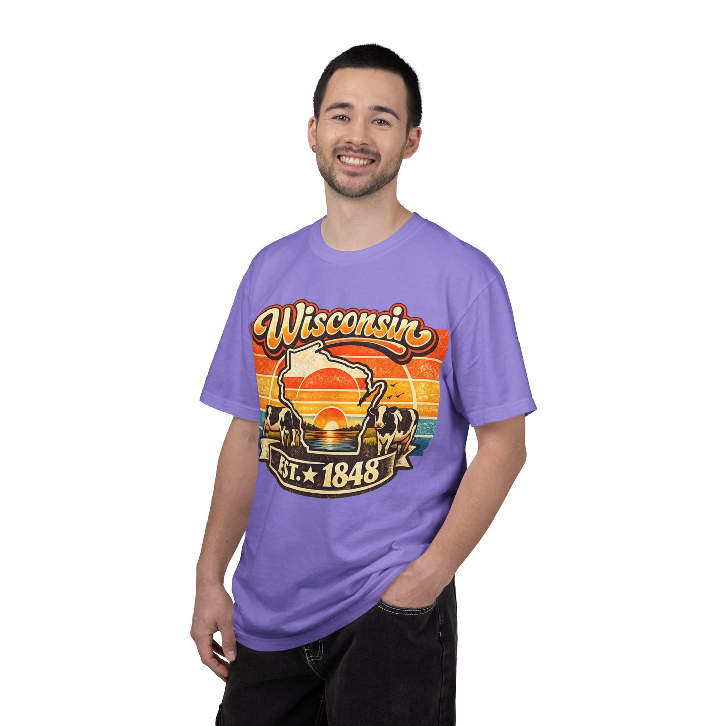 Wisconsin Retro Sunset T-Shirt