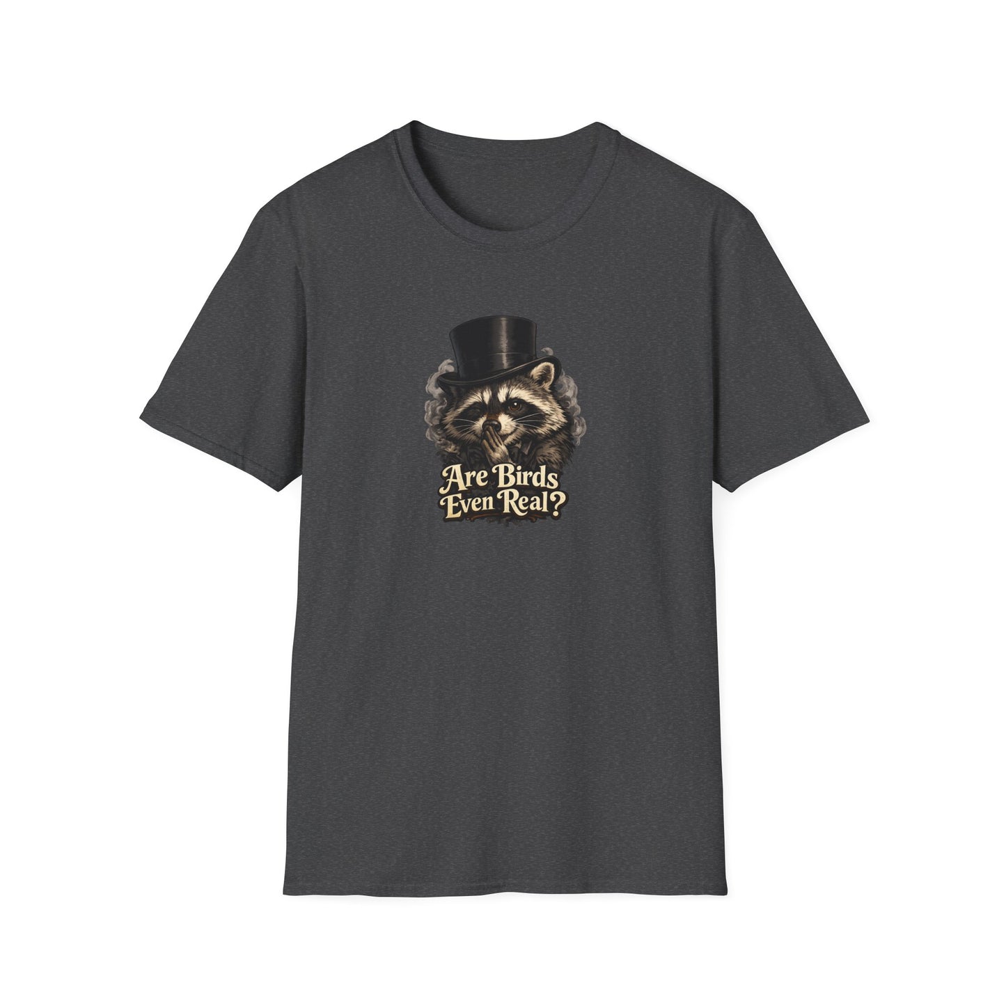 Are Birds Even Real? Raccoon Whisper Conspiracy T-Shirt