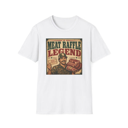 Meat Raffle Legend T-Shirt — Retro Wisconsin Bar Humor Tee