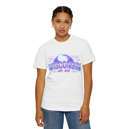 Wisconsin Retro Neon T-Shirt – EST. 1848 State Pride Tee