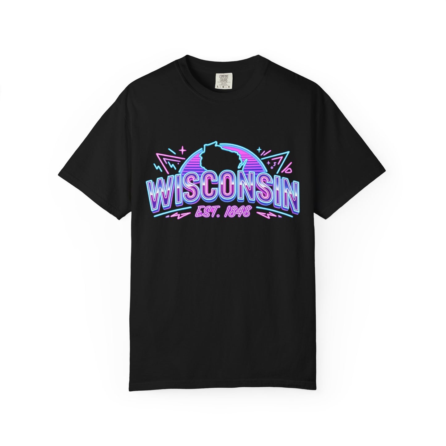 Wisconsin Retro Neon T-Shirt