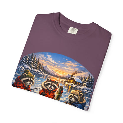 Ice Fishing Raccoons T-Shirt