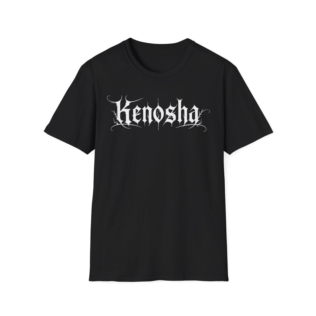 Kenosha Heavy Metal Gothic T-Shirt | Wisconsin Metalcore Style Tee | Black Graphic Shirt