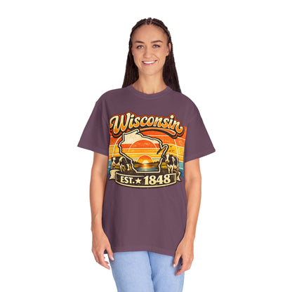 Wisconsin Retro Sunset T-Shirt