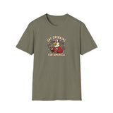 Day Drinking for America T‑Shirt – Patriotic Eagle Beer Design