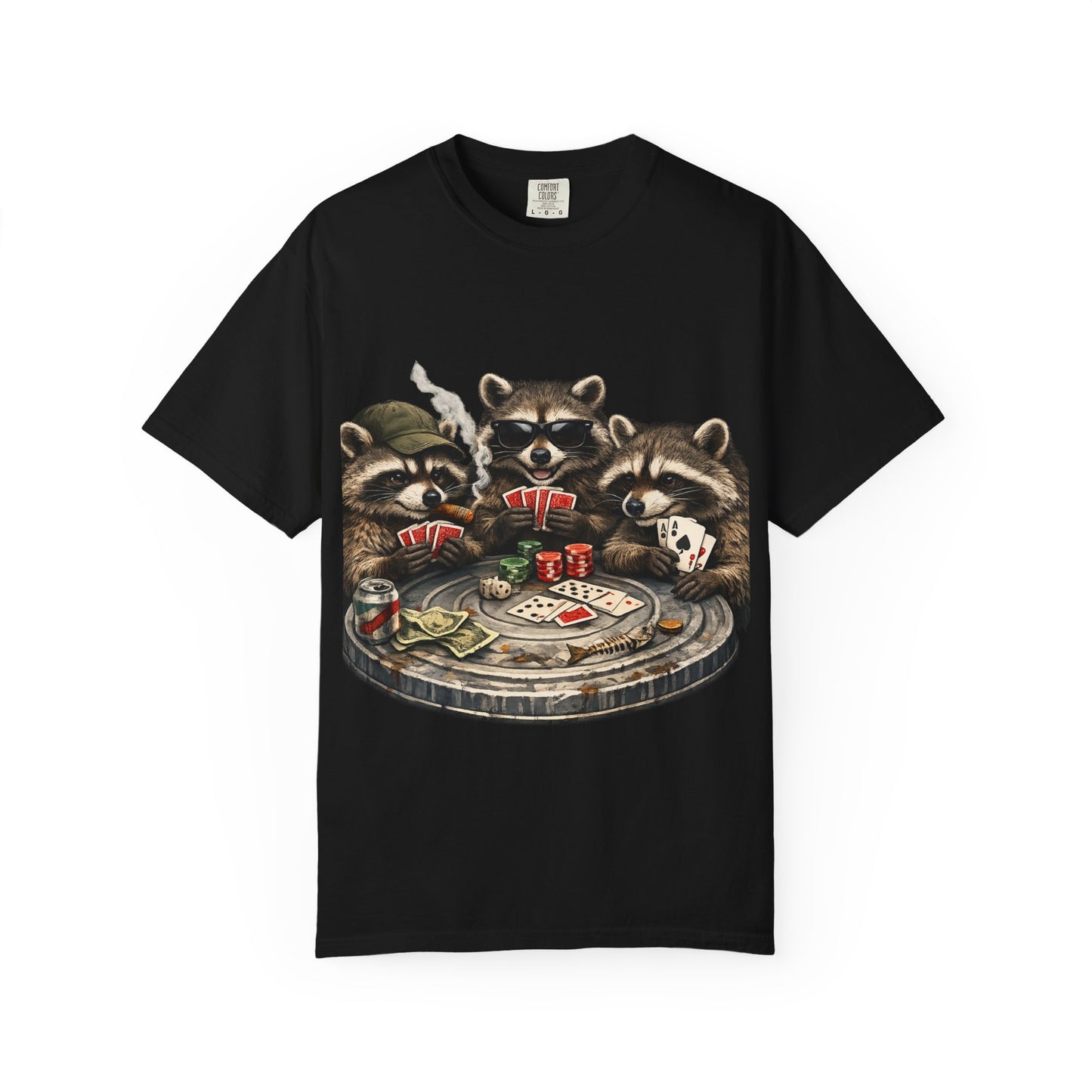 Raccoons Playing Poker T-Shirt