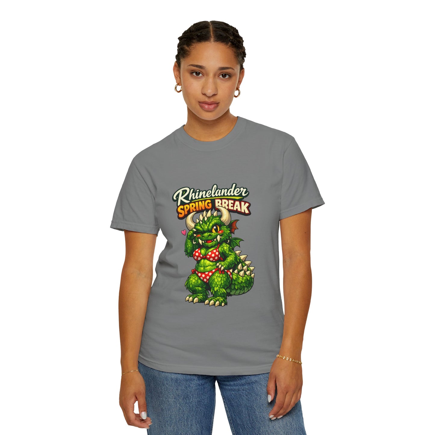Rhinelander Spring Break Hodag Bikini Shirt – Funny Wisconsin Cryptid Tee