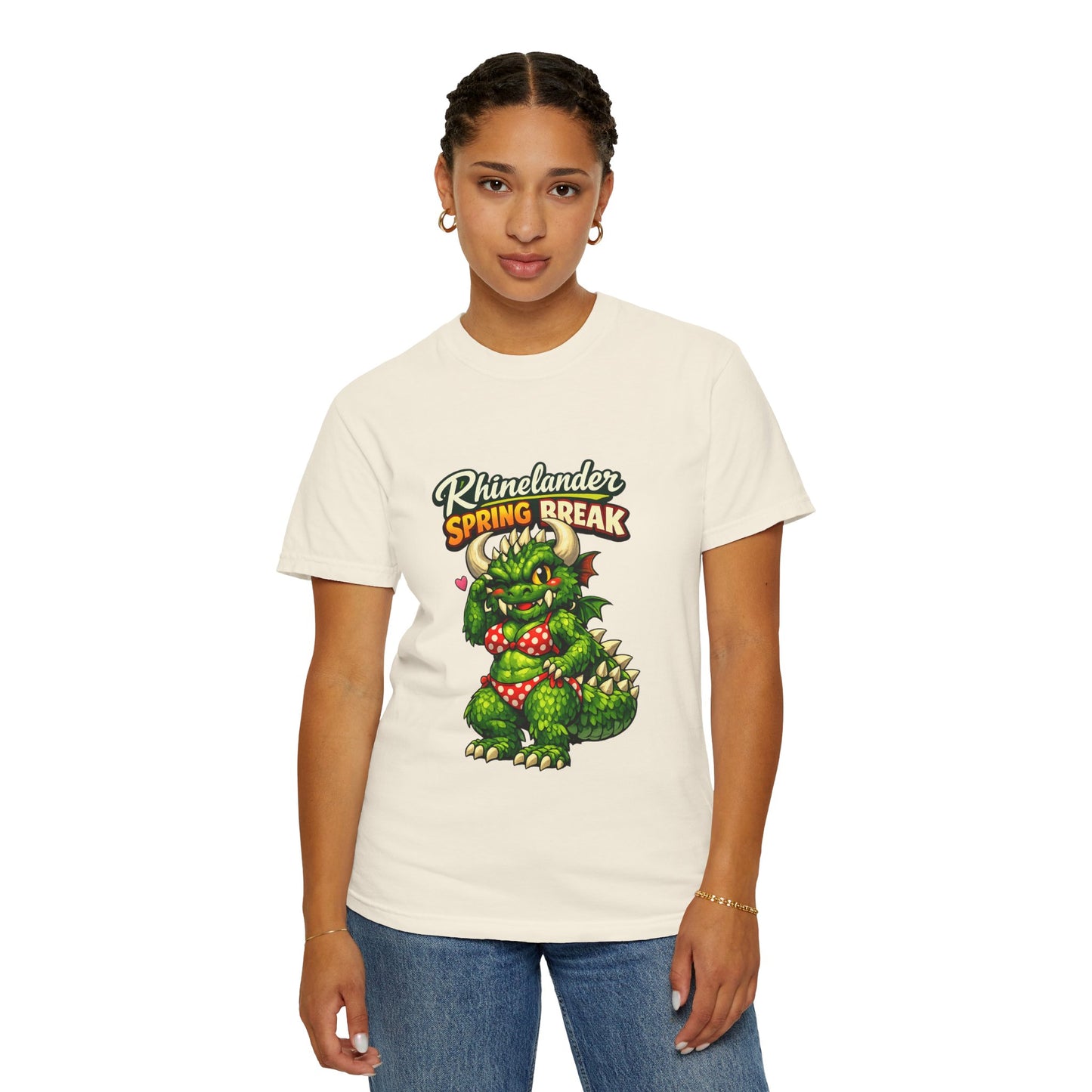 Rhinelander Spring Break Hodag Bikini Shirt – Funny Wisconsin Cryptid Tee