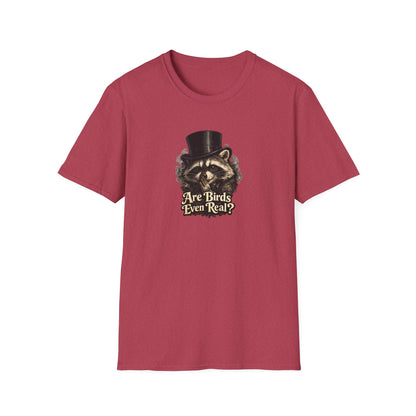 Are Birds Even Real? Raccoon Whisper Conspiracy T-Shirt