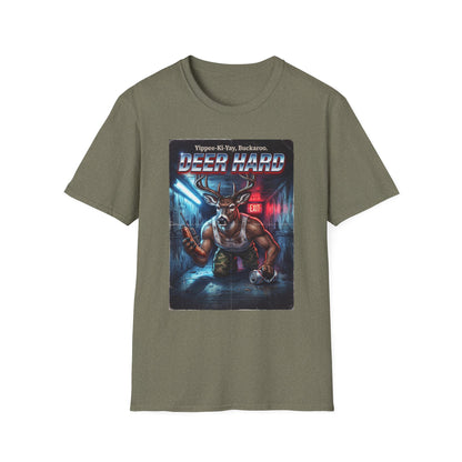 Deer Hard T-Shirt — Yippee-Ki-Yay Buckaroo Parody T-Shirt