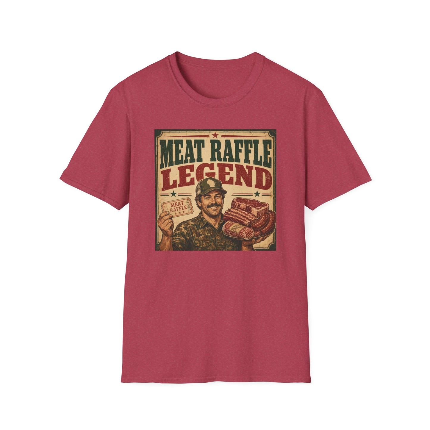 Meat Raffle Legend T-Shirt — Retro Wisconsin Bar Humor Tee
