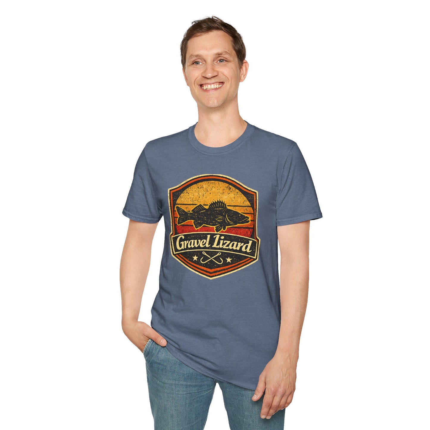 Gravel Lizard Walleye Fishing Shirt