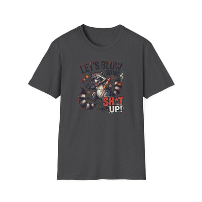 Let’s Blow Some Sh*t Up Raccoon 4th of July Shirt – Funny Patriotic Fireworks Tee*