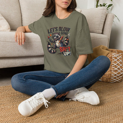 Let’s Blow Some Sh*t Up Raccoon 4th of July Shirt – Funny Patriotic Fireworks Tee*