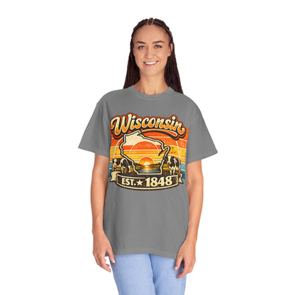 Wisconsin Retro Sunset T-Shirt