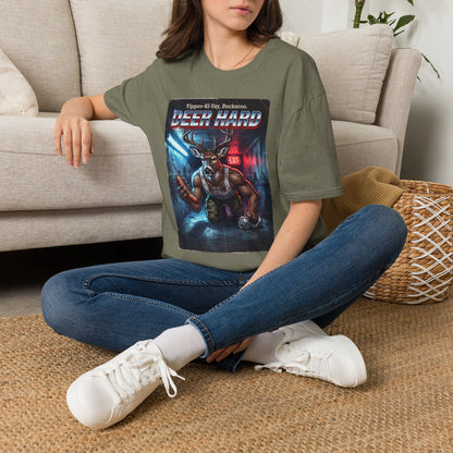 Deer Hard T-Shirt — Yippee-Ki-Yay Buckaroo Parody T-Shirt