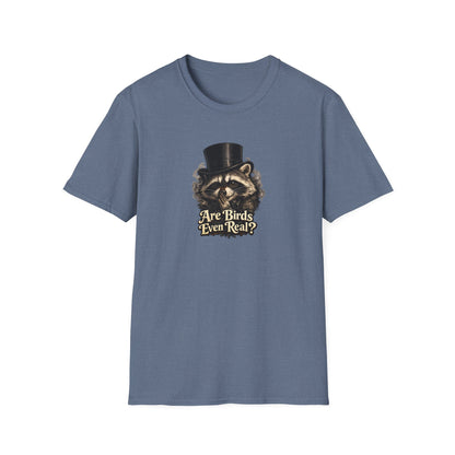 Are Birds Even Real? Raccoon Whisper Conspiracy T-Shirt