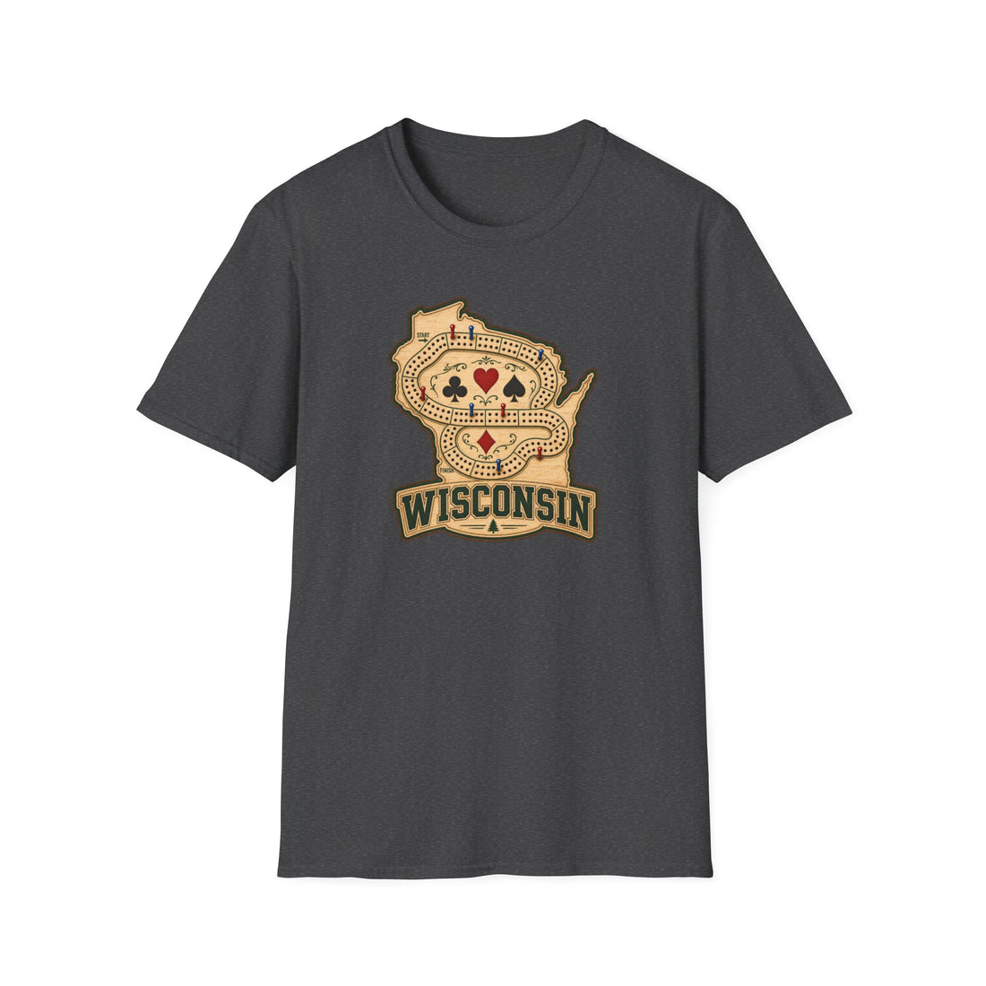 Wisconsin Cribbage Board T-Shirt