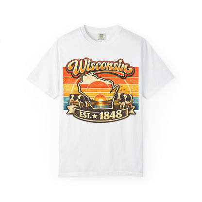 Wisconsin Retro Sunset T-Shirt