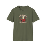 Day Drinking for America T‑Shirt – Patriotic Eagle Beer Design