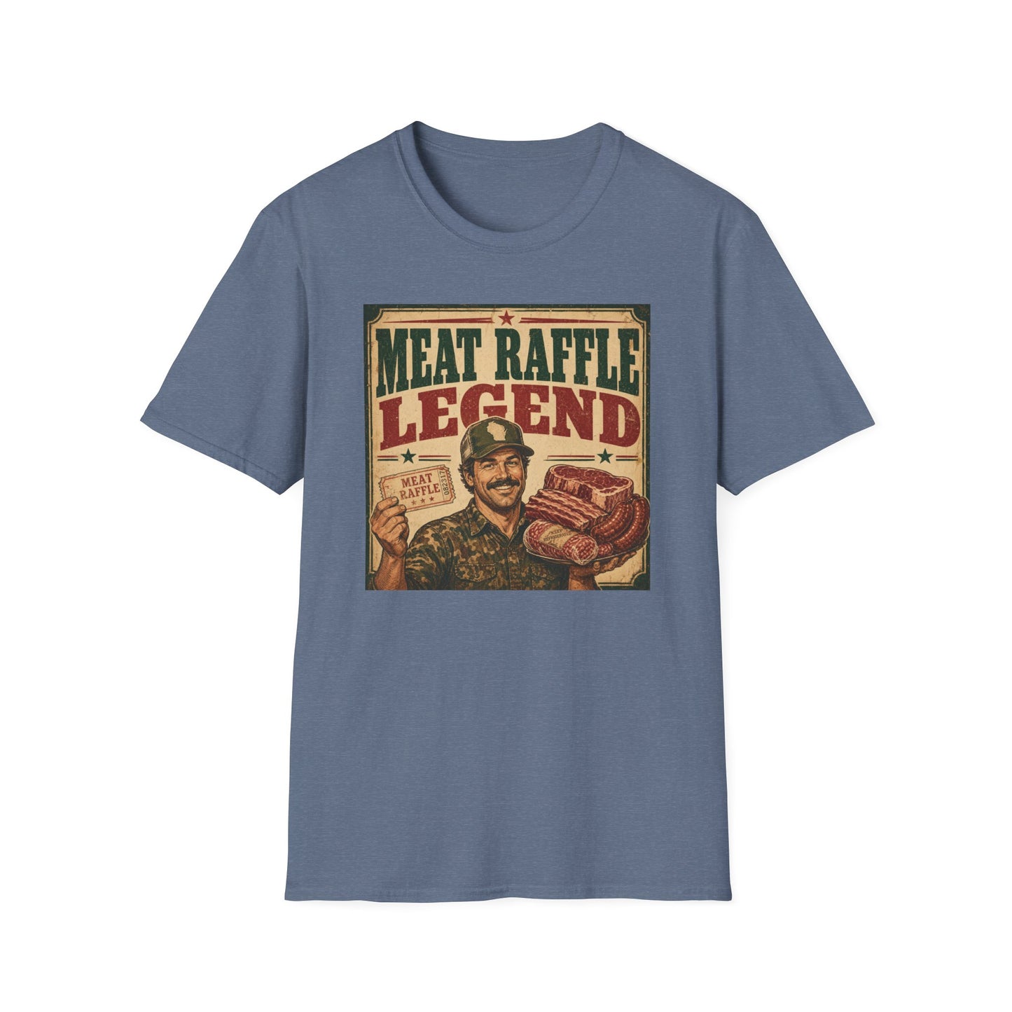 Meat Raffle Legend T-Shirt — Retro Wisconsin Bar Humor Tee