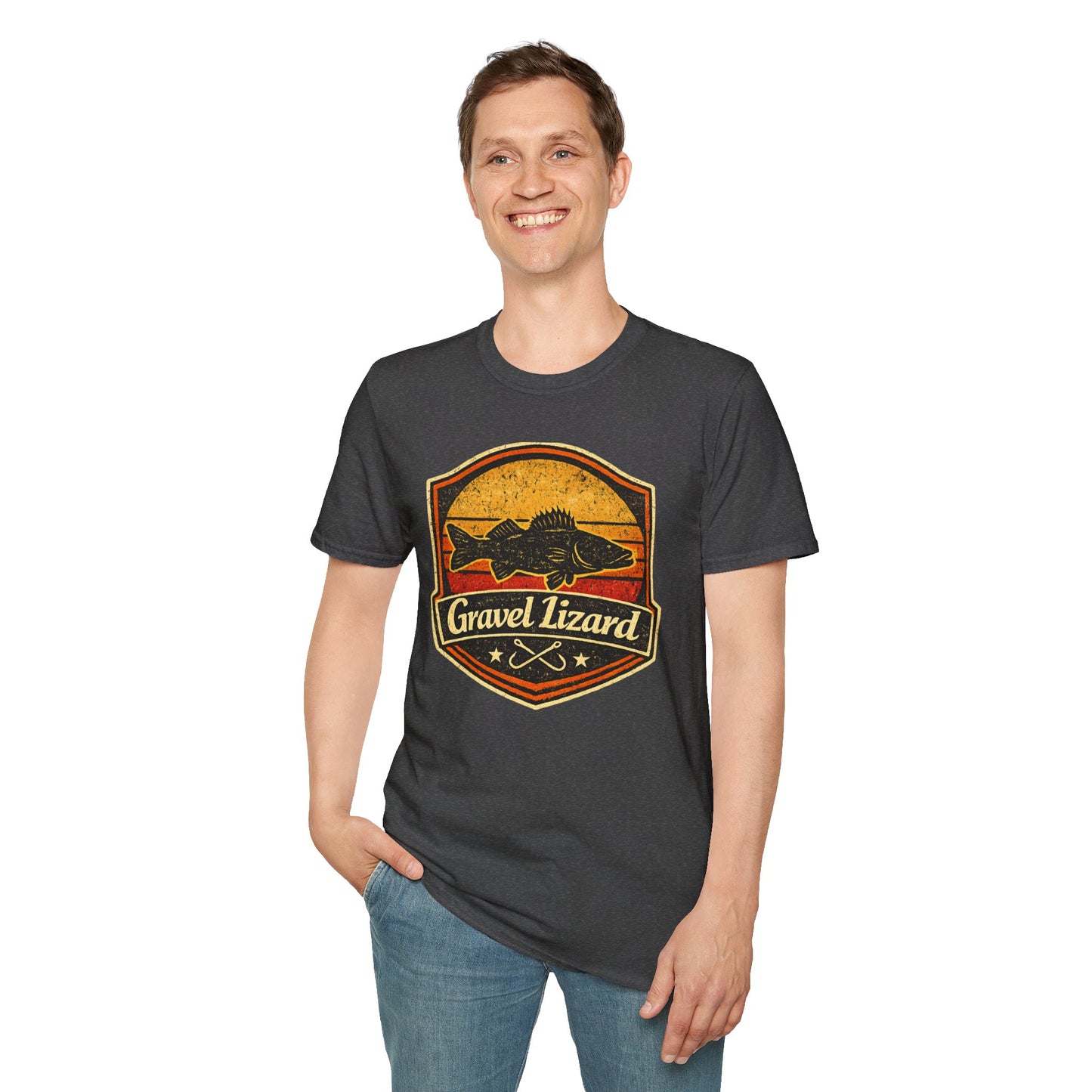 Gravel Lizard Walleye Fishing Shirt