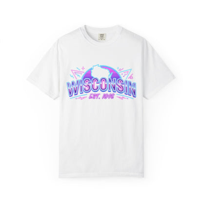 Wisconsin Retro Neon T-Shirt – EST. 1848 State Pride Tee