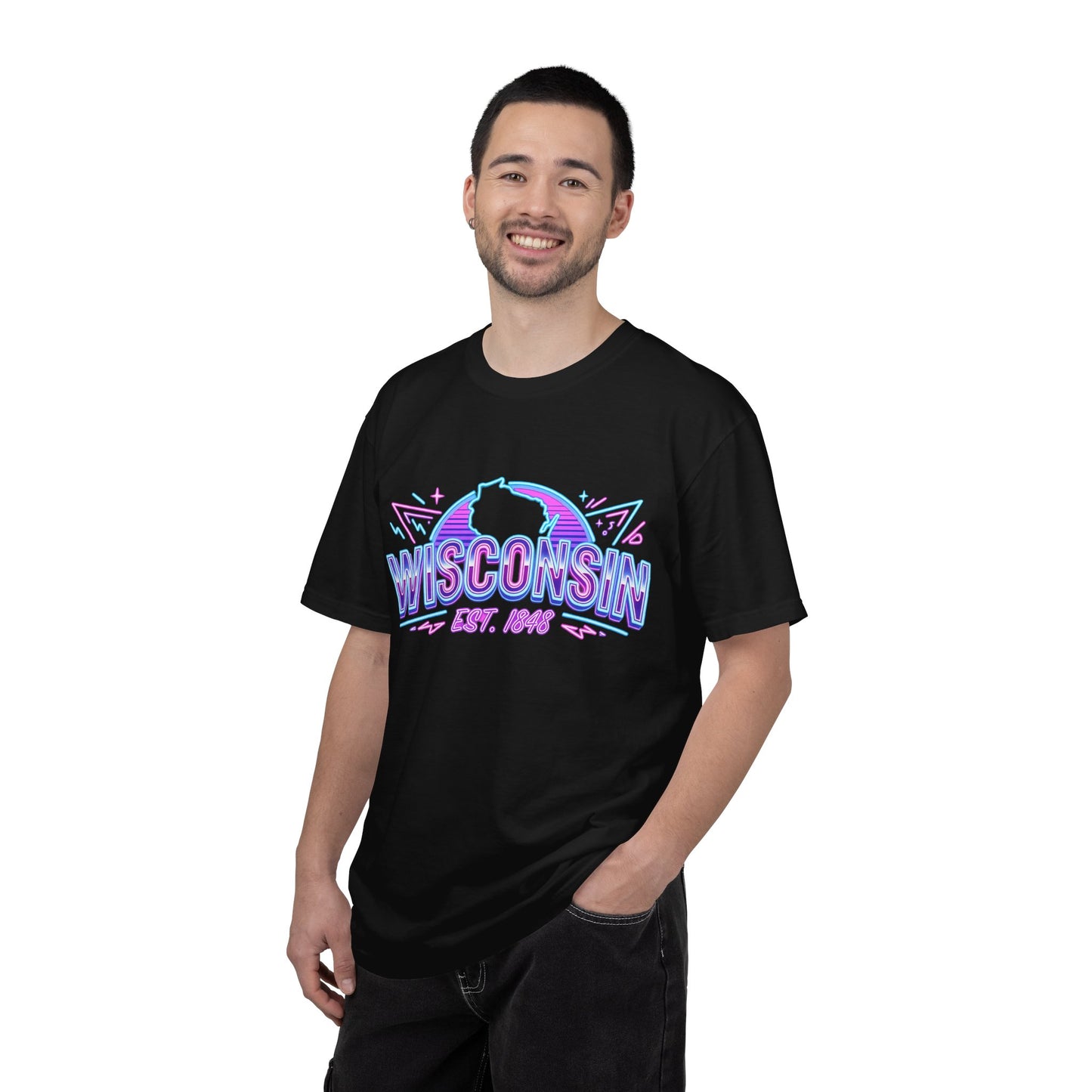 Wisconsin Retro Neon T-Shirt