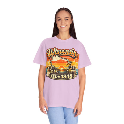 Wisconsin Retro Sunset T-Shirt