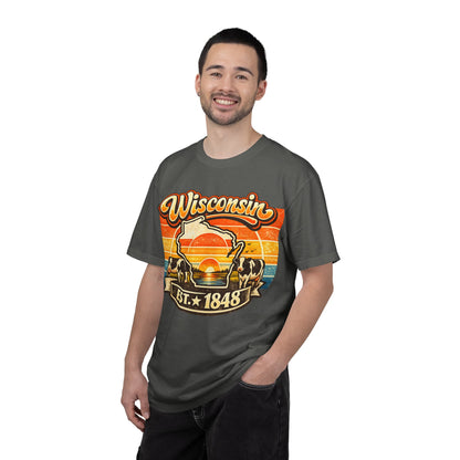 Wisconsin Retro Sunset T-Shirt