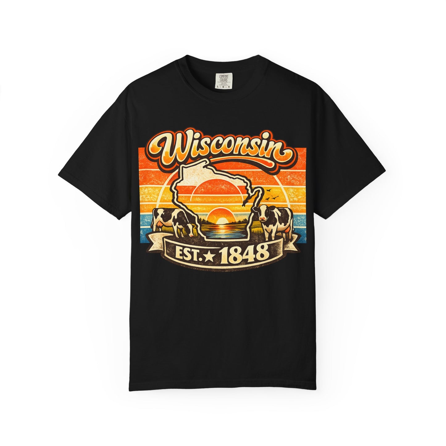 Wisconsin Retro Sunset T-Shirt
