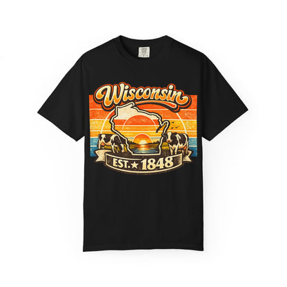 Wisconsin Retro Sunset T-Shirt