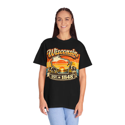 Wisconsin Retro Sunset T-Shirt