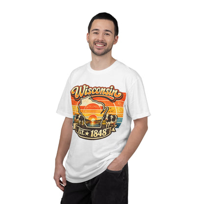 Wisconsin Retro Sunset T-Shirt