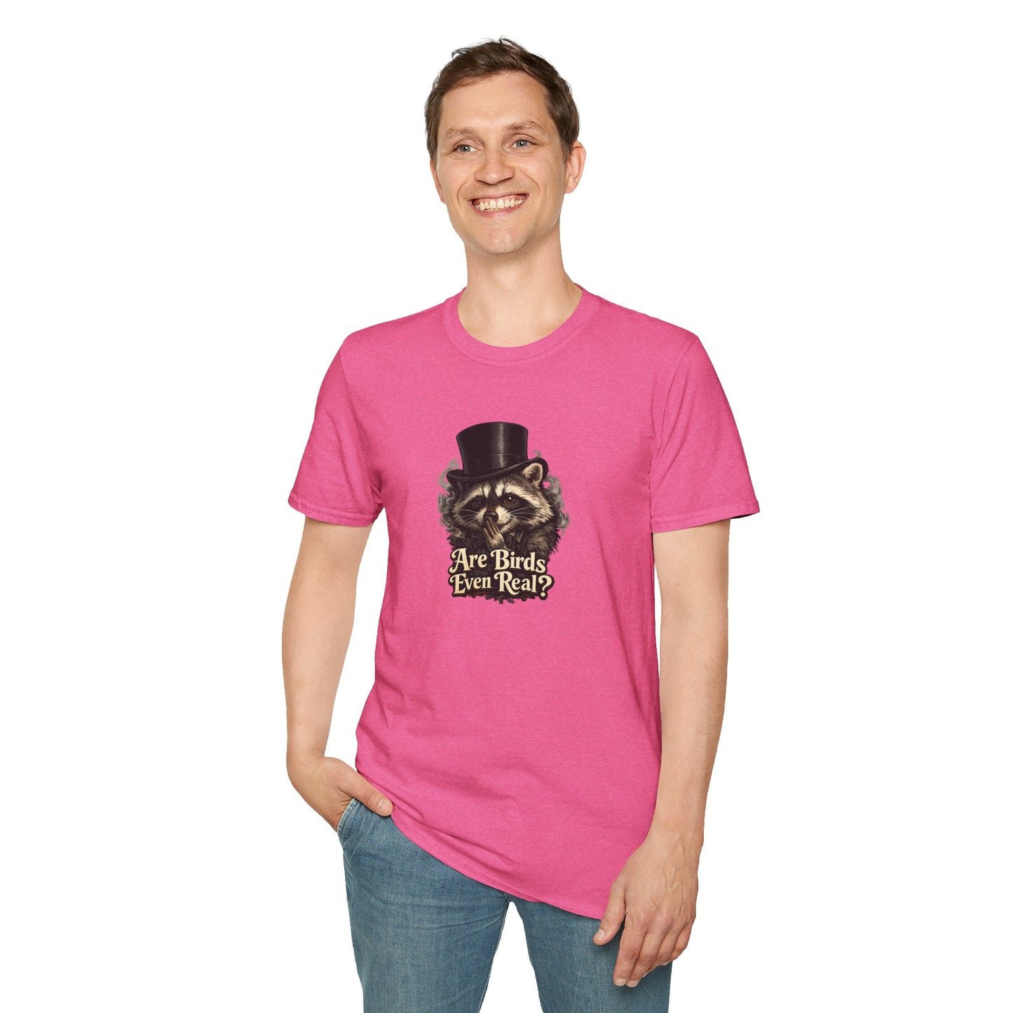 Are Birds Even Real? Raccoon Whisper Conspiracy T-Shirt
