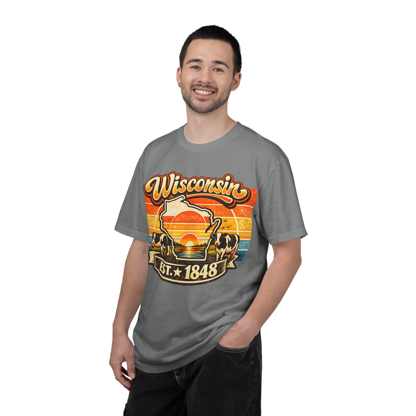 Wisconsin Retro Sunset T-Shirt