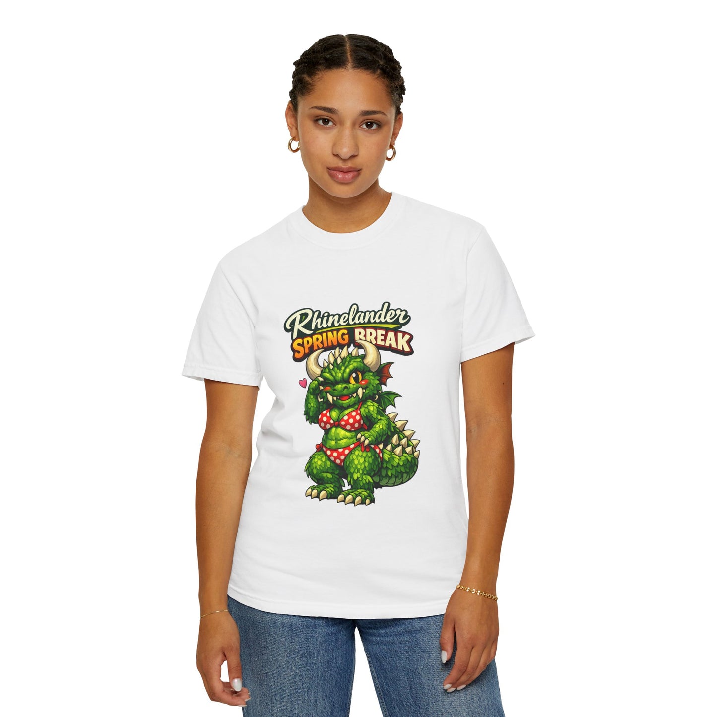 Rhinelander Spring Break Hodag Bikini Shirt – Funny Wisconsin Cryptid Tee