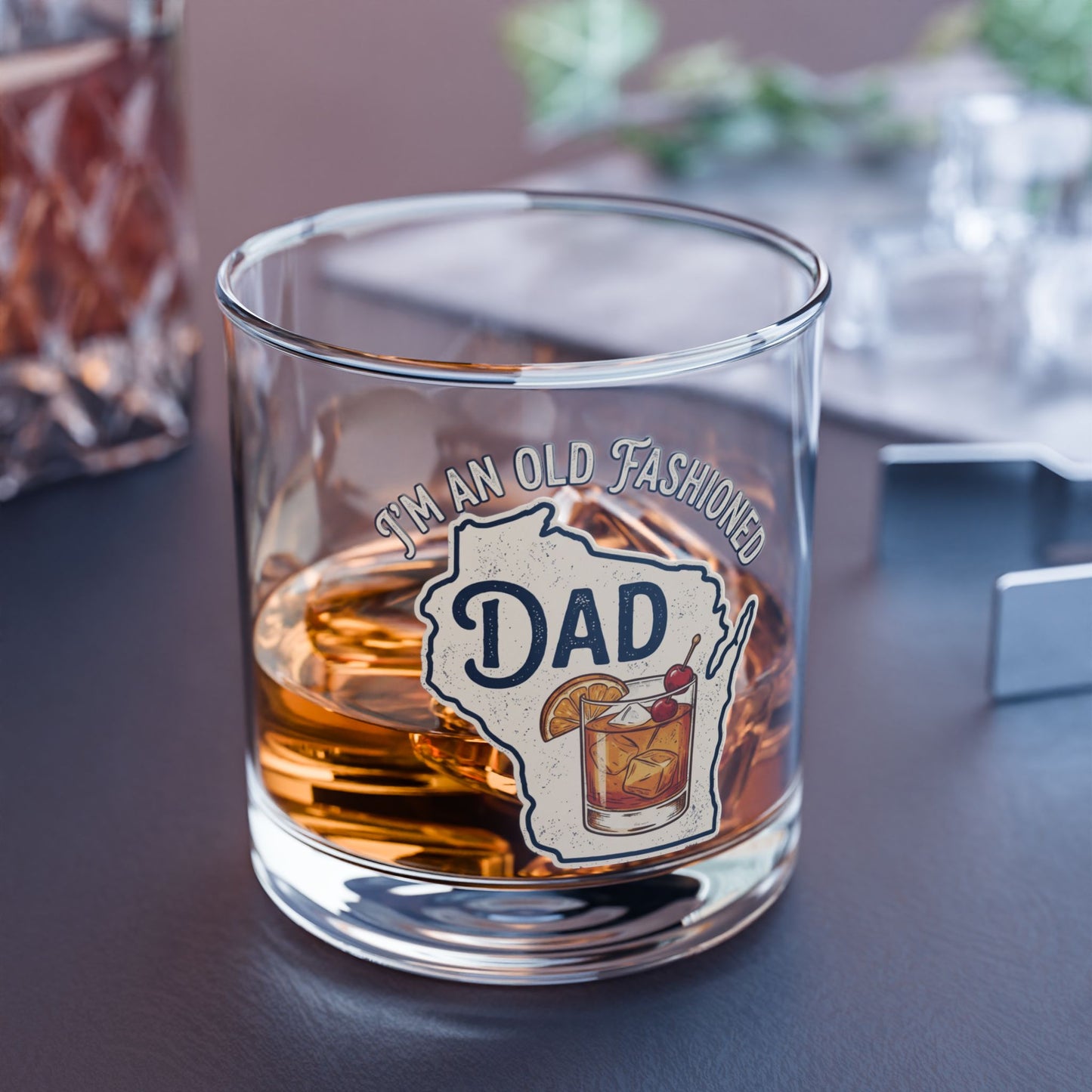 Old Fashioned Dad Rocks Glass