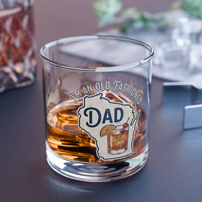 Old Fashioned Dad Rocks Glass