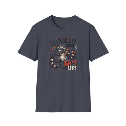 Let’s Blow Some Sh*t Up Raccoon 4th of July Shirt – Funny Patriotic Fireworks Tee*