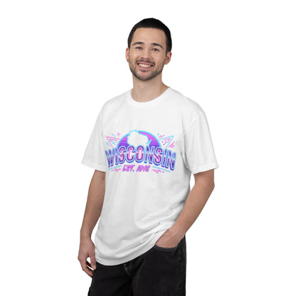Wisconsin Retro Neon T-Shirt – EST. 1848 State Pride Tee