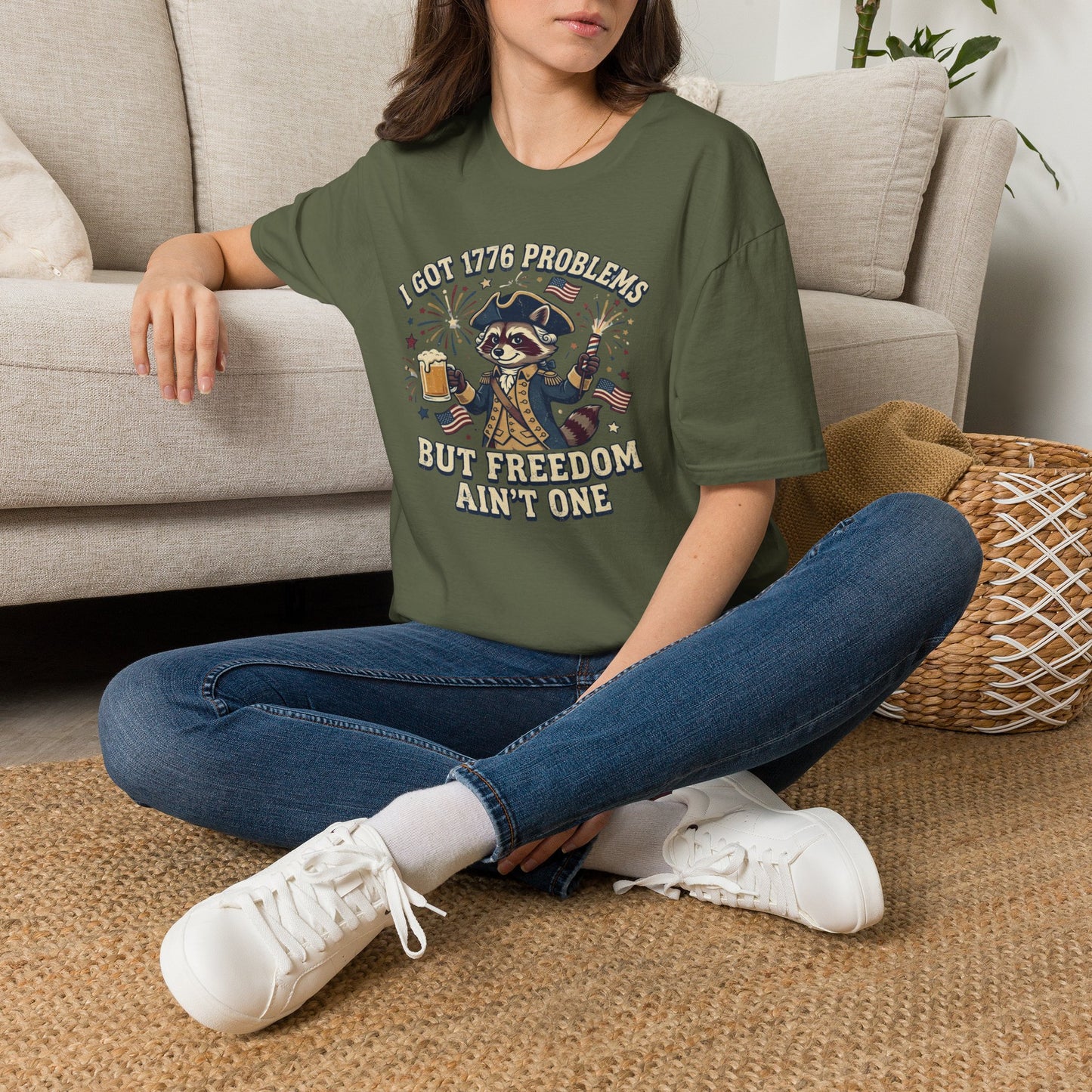 1776 Problems Patriotic T-Shirt — “I Got 1776 Problems But Freedom Ain't One”