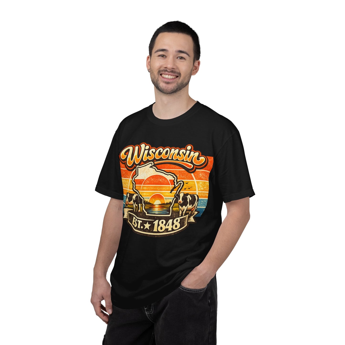 Wisconsin Retro Sunset T-Shirt